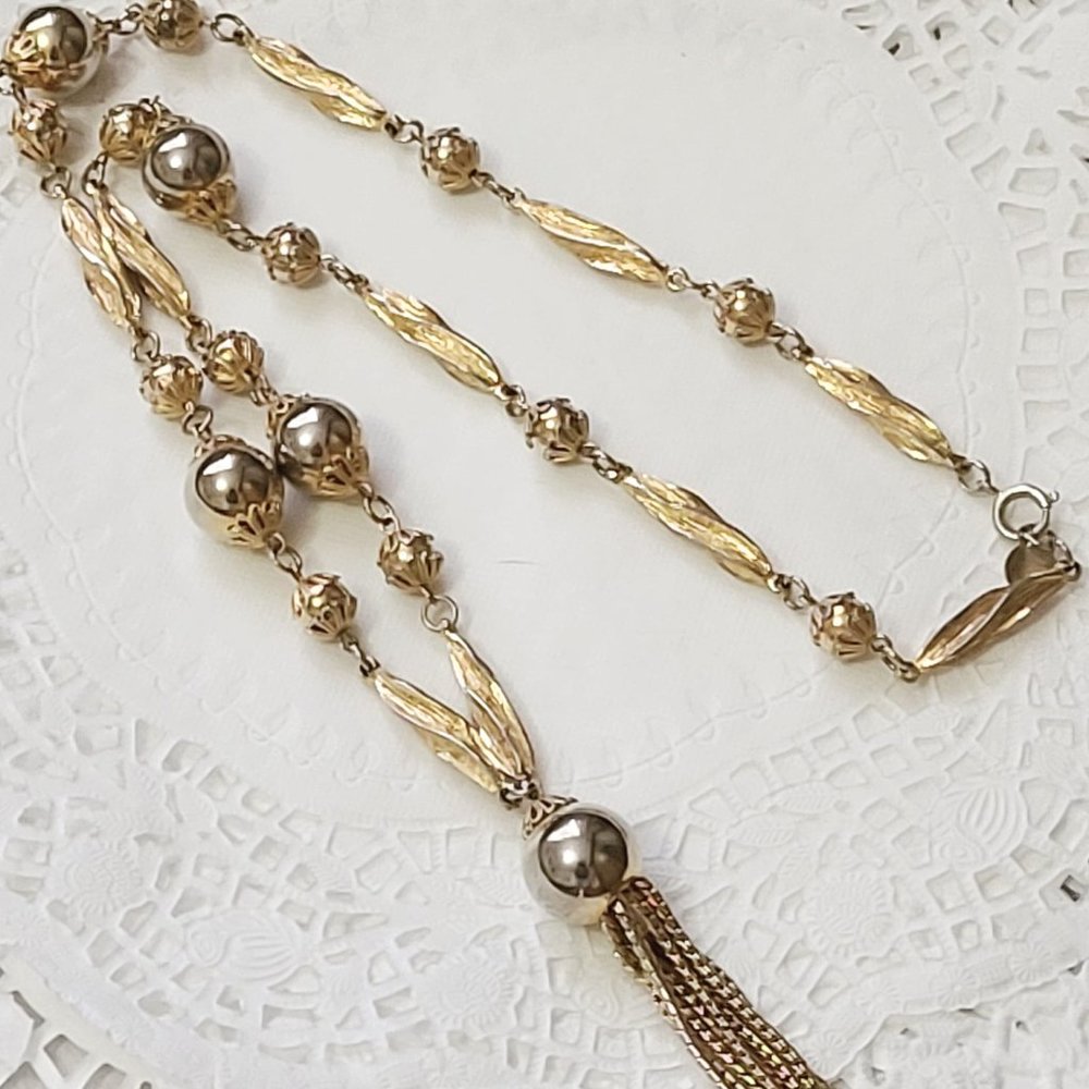 Vintage judy lee tassel necklace - Picture 2 of 5